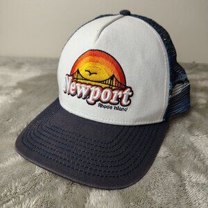 NEWPORT RHODE ISLAND Hat Snapback Adjustable Bridge Rainbow Embroidered Mesh